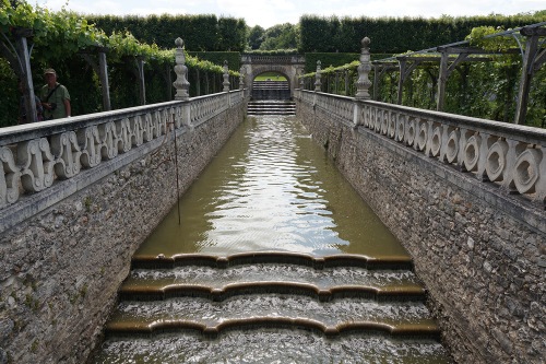 The Water Garden feeds the moat surrounding the castle.